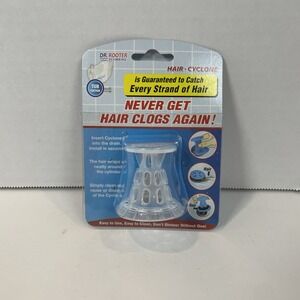 Dr. Rooter Hair Cyclone Tub Edition Clear Drain Protector Hair Catcher NIP